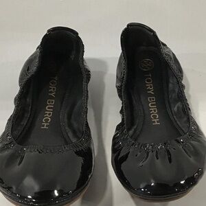 Women’s Tory Burch Black Patent Leather Ballet Flats Size 5.5M